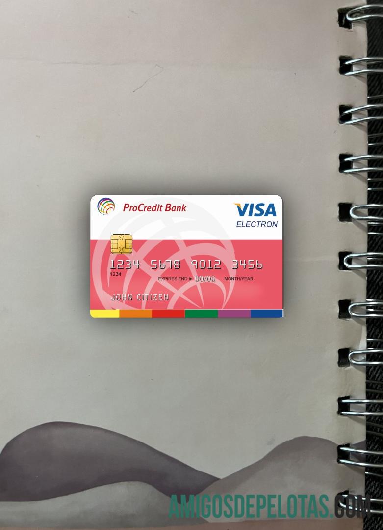 Romênia ProCredit Bank Visa Electron Photolook Front exemplo